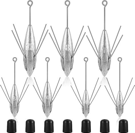 Amazon Sotiff 7 Pcs Sputnik Sinkers Surf Fishing Long Tail