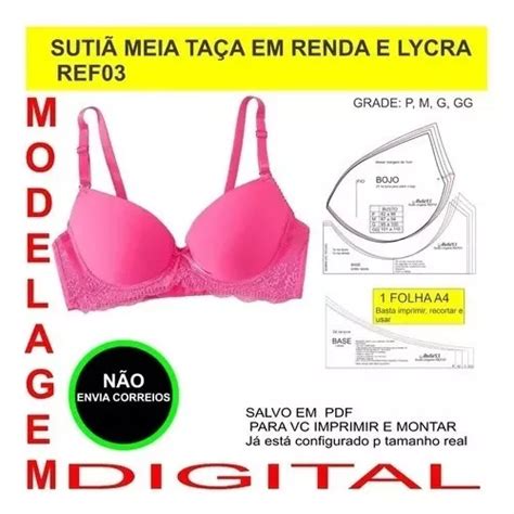 Moldes Modelagem Sutiã Em Renda E Lycra Lingerie MercadoLivre