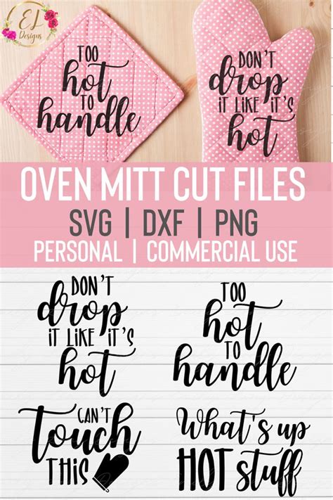Pot Holder Svg Bundle Funny Kitchen Saying Oven Mitt SVG Don T Drop It Like It S Hot Too