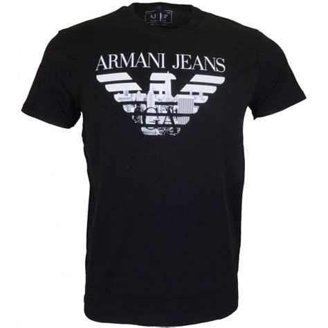 Armani Jeans C6h71 Cotton Black T Shirt Clothing From N22 Menswear Uk