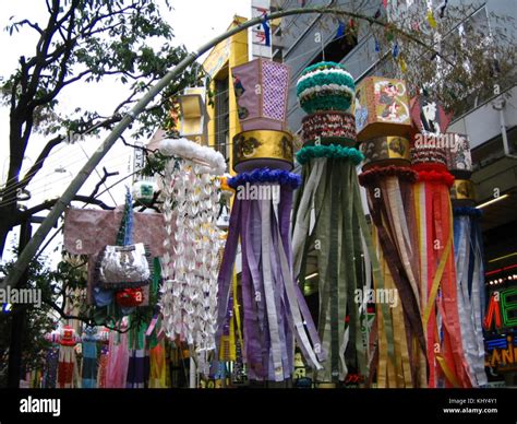 The Sendai Tanabata Festival Stock Photo Alamy