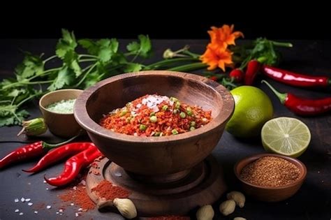 Premium Photo Crushed Dried Chili Peppers In White Bowl Hot And Spicy Thai Condiments For Thai