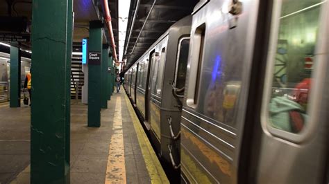 Crosstown Local Church Av Bound G Train Of R S Leaving Court Sq Youtube