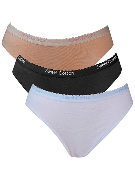 Pack X Bikini Algod N Mujer Sweet Cotton Multicolor