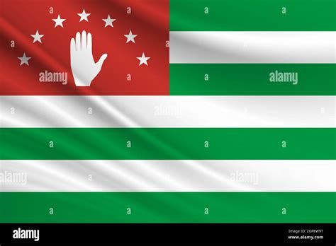 Flag Of Abkhazia Fabric Texture Of The Flag Of Abkhazia Stock Photo