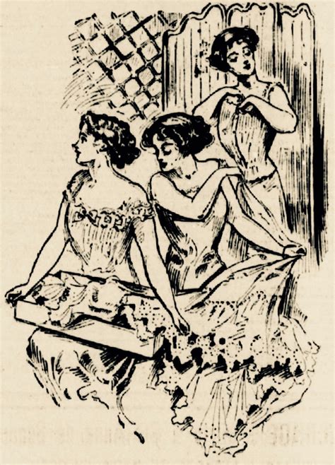 Trois dames à leur lingerie Les Quatre Saisons