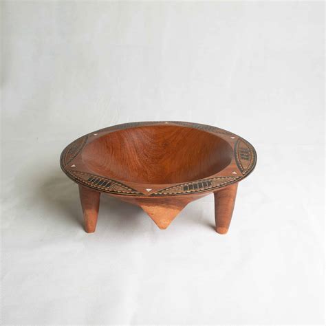 13 Inch Top Carved Tanoa Kava Bowl Benai Farms