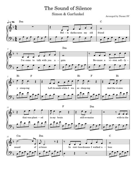 The Sound Of Silence Sheet Music