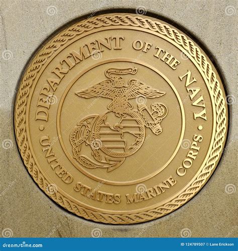 Gold Seal For Military Armed Forces Public Symbol Stock Image Image