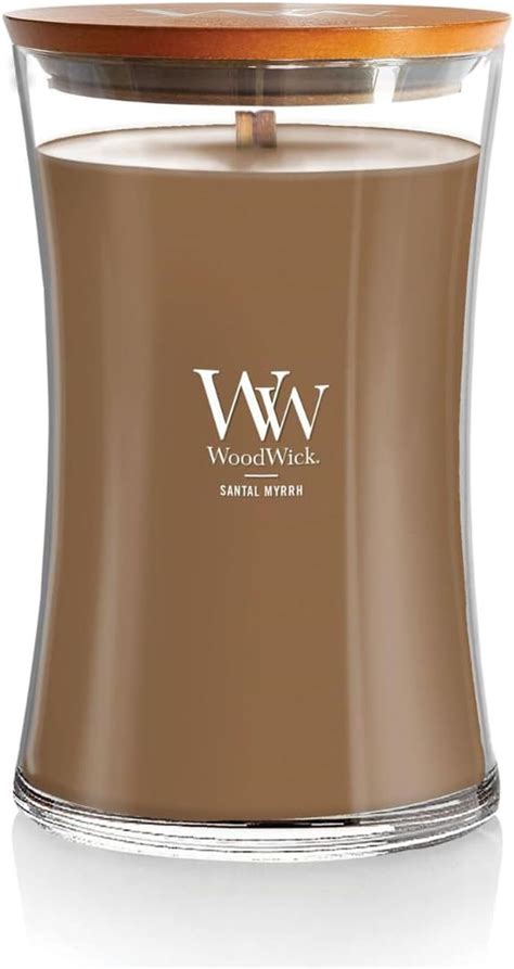 Amazon WoodWick Large Hourglass Candle Santal Myrrh Premium Soy