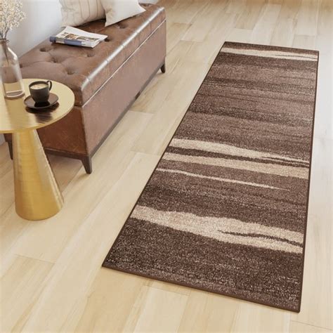 Tapiso Sari Tapijt Loper Bruin Woonkamer Gang Vloerkleed Maat X