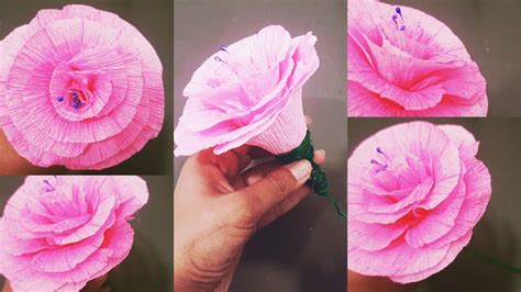 How To Make Crepe Paper Flower Beautiful Crepe Paper Flower Tutorial