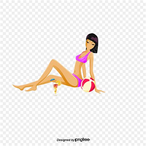 Cartoon Bikini Girl Cartoon Vector Girl Vector Cartoon Png