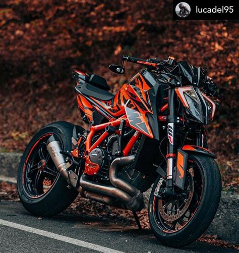 Orange and Black KTM Super Bike