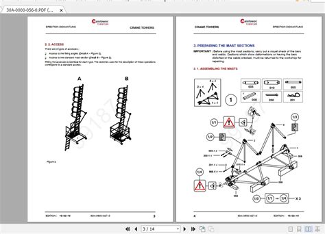 Manitowoc Potain Tower Crane MD 1400 Full Manuals Auto Repair Manual