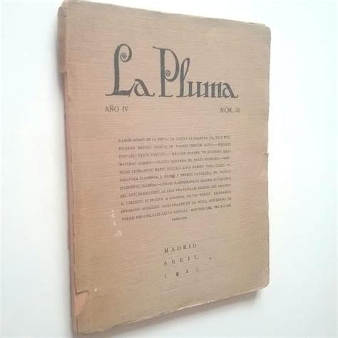 La Pluma Revista Literaria Num 35 Año IV Abril 1923 by VV AA