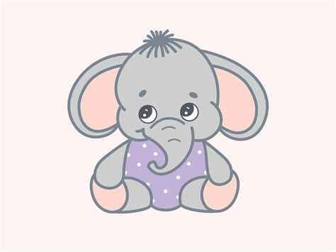 Baby Elephant by Alice Z. on Dribbble