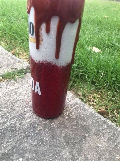 Modelo With A Chamoy Drip Tumblerbeer Drip Etsy