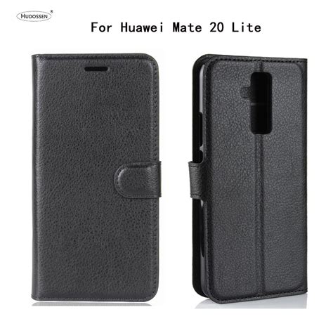 HUDOSSEN For Huawei Mate 20 Lite Case Luxury Flip PU Leather Silicone