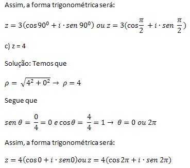 Forma Trigonométrica ou Polar de um Número Complexo Mundo Educação