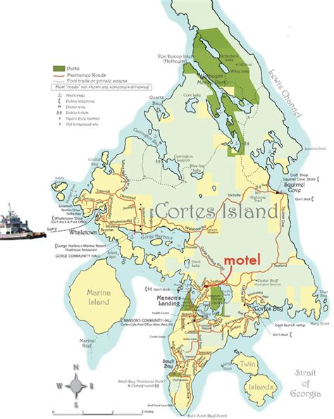 Cortes Island Map