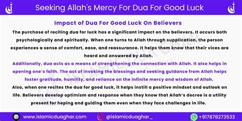 Seeking Allah S Mercy For Dua For Good Luck Islamic Dua Ghar