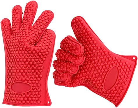 QWSNED Gants De Cuisine En Silicone Mitaines De Four De Cuisine Gants