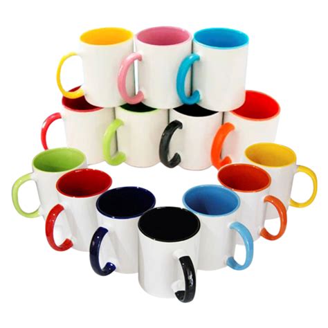 TAZA BLANCA 11 OZ CON ASA E INTERIOR A COLOR AA PD09746 Maquiparts