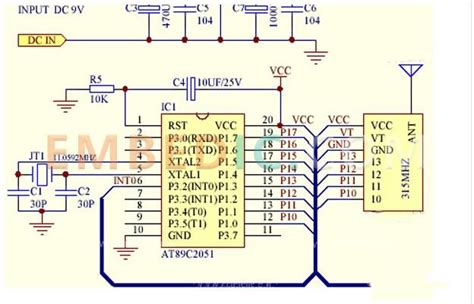 At89c2051 8 Bit Microcontroller Pinout Circuit Diagram And Program Embedded Technology