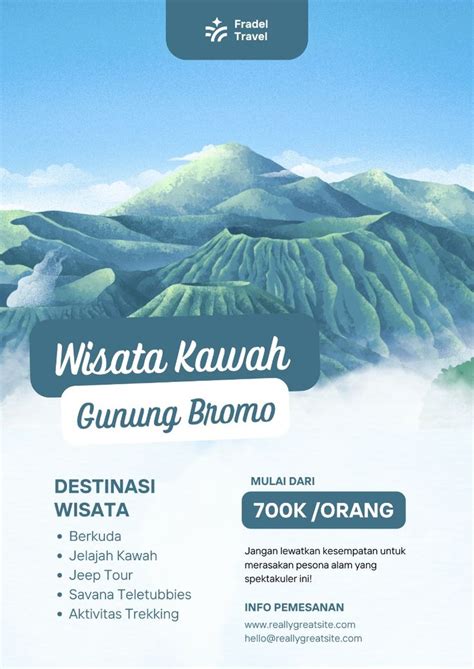 Template Canva Desain Poster Wisata Gunung Bromo