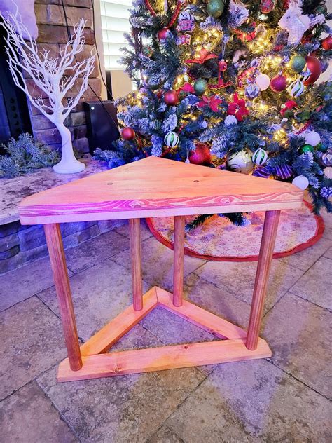 individual table side table triangle etsy