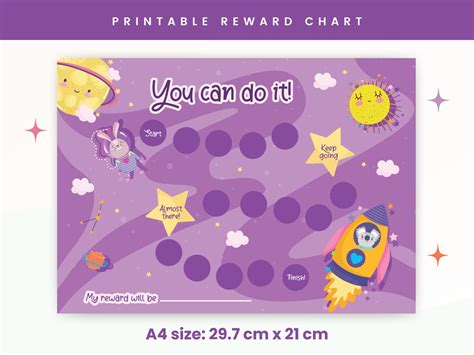 Printable Outer Space Reward Chart Planets Sticker Chart Etsy