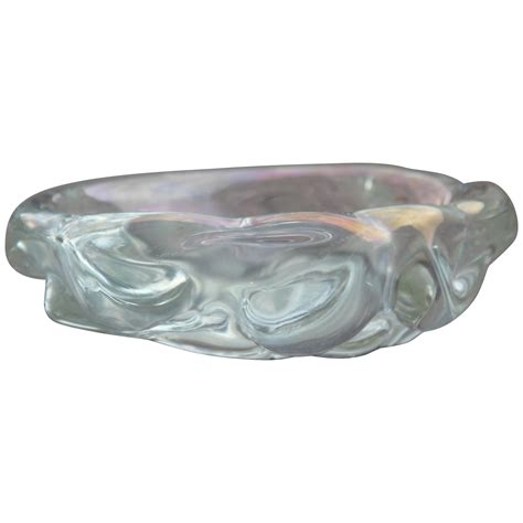 Solid Heavy Frosted Glass Bowl At 1stdibs