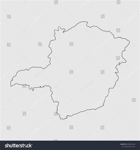 Map Minas Gerais Brazil Outline Silhouette Stock Vector Royalty Free