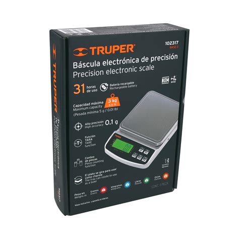 Báscula digital de precisión 3 kg Truper Básculas Digitales 102317