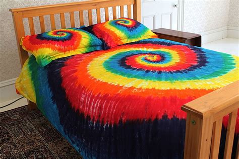 Classic Rainbow Tie Dye 100 Cotton Duvet Cover Set By Brightside Twin Xl