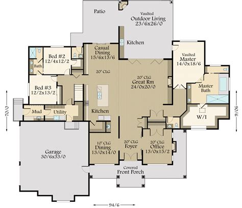 West Coast Eastgate House Plan 2 Story Modern Farmhouse Design