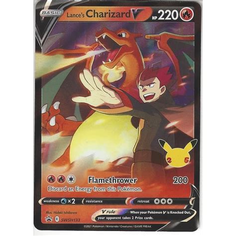 Pokemon Trading Card Game SWSH133 Lance S Charizard V Black Star