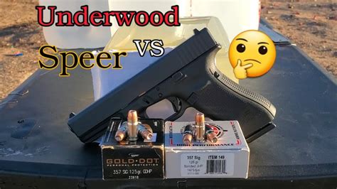 Sig Speer Vs Underwood Gold Dot Full Size In Ballistics Gel