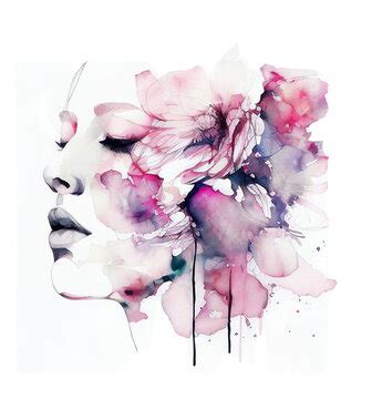 Watercolor Abstract Portrait Painting