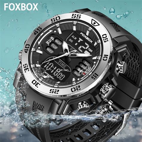 Lige Foxbox Rel Gios De Quartzo De Luxo Masculino Militar Imperme Vel