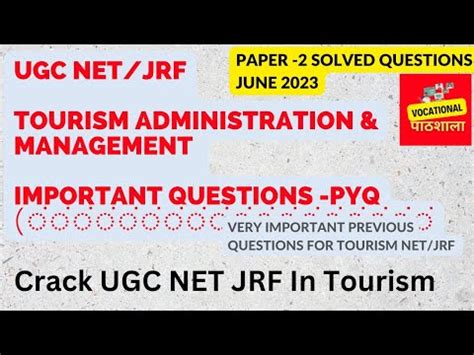 Crack The Nta Ugc Net Jrf Tourism Administration And Management Exam