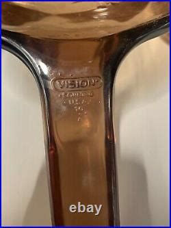 Vintage Pyrex Corning Ware Vision Amber All Glass Cookware Pots 8 Piece