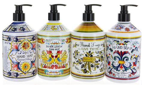 Combo Set 4 Italian Deruta Hand Soap Collection 21 5 FL OZ Each