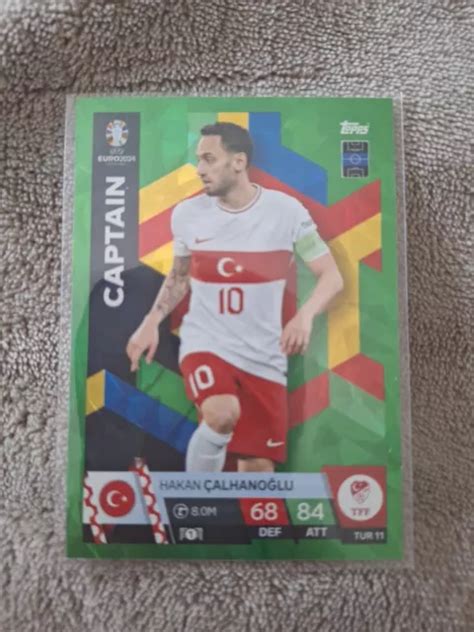 TOPPS MATCH ATTAX UEFA Euro 2024 Carta Calcio N TUR11 Hakan Calhanoglu