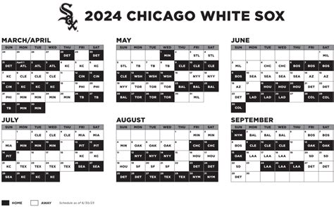 2024 White Sox Calendar Farra Jeniece