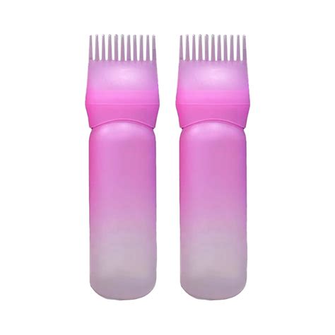 Nuoko Root Comb Bottle Applicator 6 Ounce Oil Applicator For Hair Dye