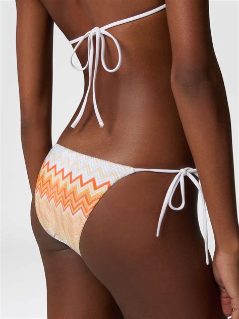 Triangle bikini in viscose blend zig zag lamé Multicoloured Missoni