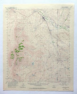 Duncan Arizona New Mexico Vintage USGS Topo Map 1960 Peloncillo Mts