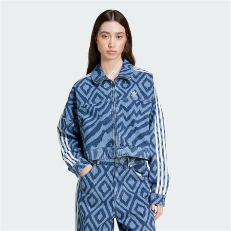 Adidas Adidas X Farm Rio Denim Track Top Blue Adidas Uae